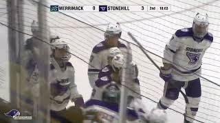 Stonehill M Ice Hockey Highlights vs Merrimack November 12 2024 [upl. by Hardej]