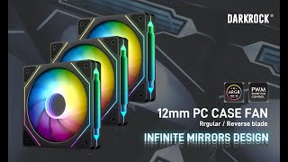 DARKROCK Black Infinite Mirror Case Fans  2 Types [upl. by Savior961]