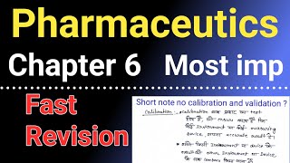 Pharmaceutics chapter 6 in hindi  Pharmaceutics revision in hindi [upl. by Tav]