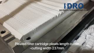 INDRO pleated filter cartridge pleats length cuttercutting 237mm width video [upl. by Octavian]