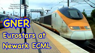 GNER Eurostars at Newark ECML [upl. by Ahsinhoj135]