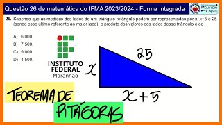 11  Questão 26 IFMA 20232024  Forma Integrada [upl. by Sinnal]