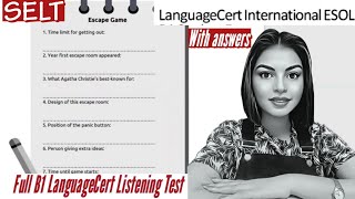 LanguageCert International ESOL SELT B1 Listening Reading Writing amp Speaking Computer based 2023 [upl. by Airahcaz]