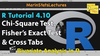 ChiSquare Test Fisher’s Exact Test amp Cross Tabulations in R  R Tutorial 410 MarinStatsLectures [upl. by Scheck]