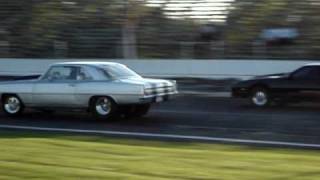 67 nova street car wheelie at the track no nitrous small block [upl. by Zaragoza]