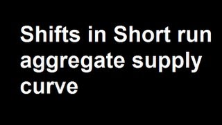 Shifts in Short run aggregate supply curve [upl. by Standush]