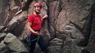 Rock Climbing Basics Clipping a Quickdraw [upl. by Enidanreb643]