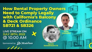 How to Comply with Californias Balcony amp Deck Ordinance SB721 amp SB326 [upl. by Heida]