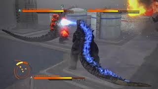 GODZILLA PS4  Godzilla 2014 vs Burning Godzilla vs SpaceGodzilla [upl. by Eerrehc464]