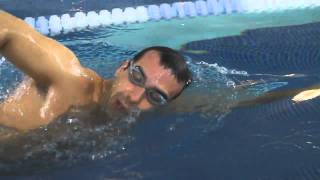 Front crawl Swimming technique  over water arm action [upl. by Buddy]