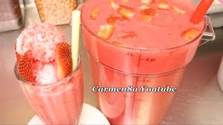 JARABE FRESAS CON CREMA PARA NEGOCIO ESTILO CARMEN8A Y SUS DELICIAS [upl. by Nosnev979]