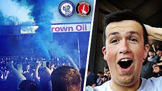 UNBELIEVABLE SCENES  ROCHDALE VS CHARLTON  PITCH INVASION [upl. by Ariamo181]