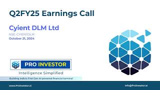 Cyient DLM Ltd Q2FY25 Earnings Concall [upl. by Moulden]