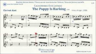 The Puppy Is Barking   Clarinet Duet [upl. by Alliuqal]