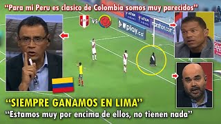 quotPARTIDO de 3 PUNTOSquot PERIODISTAS COLOMBIANOS CONFIADOS de GANAR en LIMA  PERU VS COLOMBIA [upl. by Sybley]