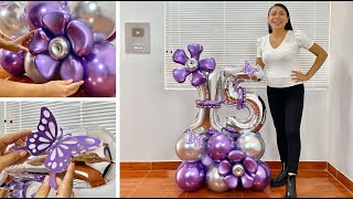 Como hacer un Bouquet de Globos para 15 años  🎉15th Birthday Balloon Bouquet 🎉 [upl. by Ardnek]