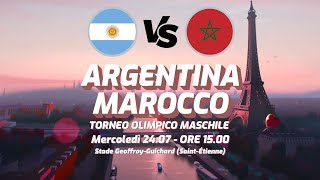 ARGENTINA  MAROCCO  OLIMPIADI PARIGI 2024  DIRETTA LIVE CRONACA STATISTICHE amp CAMPO 3D [upl. by Oirazan122]