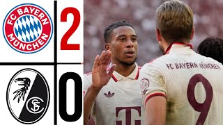 bayern munich  SC freiburg 20  Highlights  bundesliga 2425 harry kane goal thomas müller Goal [upl. by Philina]