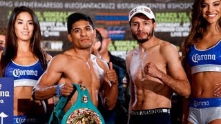 Weigh In Abner Mares vs Jhonny Gonzalez amp Victor Terrazas vs Leo Santa Cruz  SHOWTIME Boxing [upl. by Ebenezer]