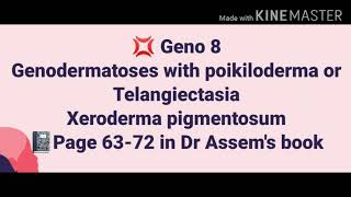 8 Genodermatoses with poikiloderma or Telangiectasia ✨ Xeroderma pigmentosum [upl. by Leibarg92]