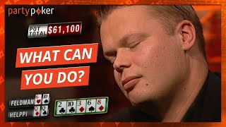 91  Andrew Feldman v Juha Helppi  Top 100 Greatest Poker Moments  partypoker [upl. by Eseila12]