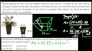 Áreas das figuras planas Exercício 04 [upl. by Aindrea]