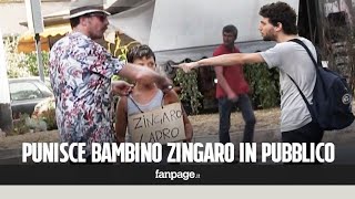 Punisce un bambino zingaro in pubblico le reazioni dei passanti Esperimento sociale [upl. by Niwde331]