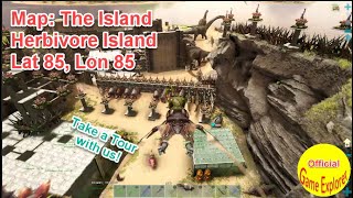 Herbivore Island Base Build Ark The Island map Full base tour [upl. by Kevyn428]