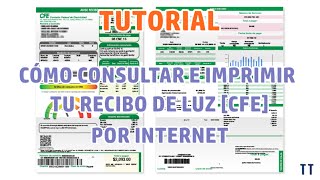 Tutorial Cómo ver e imprimir tu recibo de CFE en linea  Consulta tu recibo de luz por internet [upl. by Tniassuot]