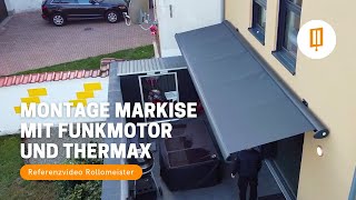 Montage Kassettenmarkise mit Funkmotor und Thermax auf Dämmung  Referenzvideo [upl. by Weidar]