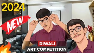 New Art Competition 2024  Diwali Drawing Competition  Free Art Competition 🔥 [upl. by Htiekal993]