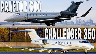 Embraer Praetor 600 vs Bombardier Challenger 350 [upl. by Abshier]