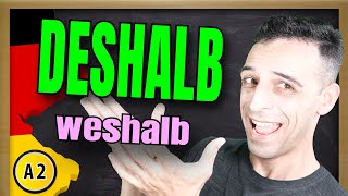 How to use quotdeshalbquot EXPLAINED  Adverb DESHALB erklärt  Learn German A2 [upl. by Irotal172]