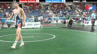 Fargo 2012 113 Round 4 Alexander Battaglia North Carolina vs Tommy Pawelski Illinois [upl. by Enaira]