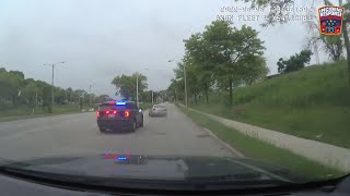 Dash Cam Milwaukee Police Chase of Homicide Suspect [upl. by Senaj]