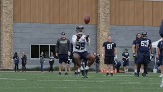 Seahawks Punt Catching Competition at Rookie Minicamp [upl. by Paris614]