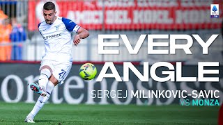 A wonderful setpiece from MilinkovicSavic  Every Angle  MonzaLazio  Serie A 202223 [upl. by Lloyd356]