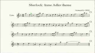 Sherlock  Irene Adler theme  Violin cover with score by OBM [upl. by Naleek139]