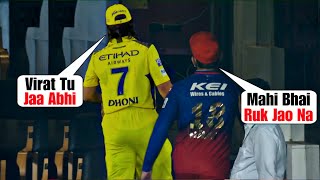 MS Dhoni refused to meet Virat Kohli when RCB qualify for IPL 2024 play offs after defeating CSK [upl. by Atsirtal]