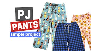 How To Make PJ Pants  Super Simple Sewing Tutorial [upl. by Solakcin]