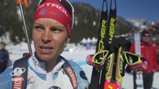 Hochfilzen2017 Teja Gregorin comes 5th in mass start [upl. by Litton]