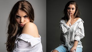 SIMPLE 1 LIGHT setup for BREATHTAKING studio portraits [upl. by Archle902]