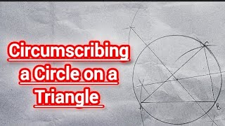 Circumscribing a circle on a triangle [upl. by Amhsirak]