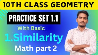 Practice set 11 Chapter 1Similarity with Basic 10th Class Geometry math 2 ssc Maharashtra Board [upl. by Marela231]