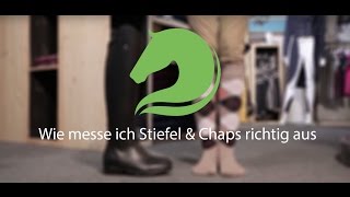 Stiefel amp Chaps richtig messen  reitsportch [upl. by Naitsihc]