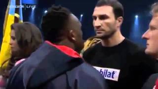 DERECK CHISORA slapped and spit water to klitschko [upl. by Michele]