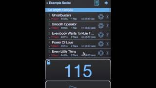 Creating a Band Setlist  quotPolyNome  The Ultimate Metronome for iOSquot polynomeApp [upl. by Orazal]