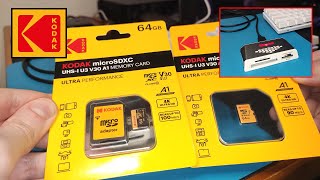 KODAK microSDXC Memory Card  Review and Speed Test [upl. by Aiahc]