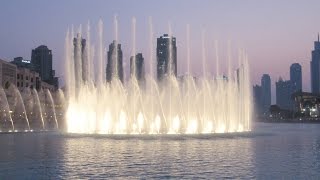 Dubai Fountain Burj Khalifa Lake Wasserspiele world greatest dancing fountains Fontänen نافورة دبي [upl. by Helve]