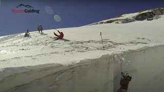 Climber Pulls Down Team in Crevasse Fall [upl. by Lemkul]